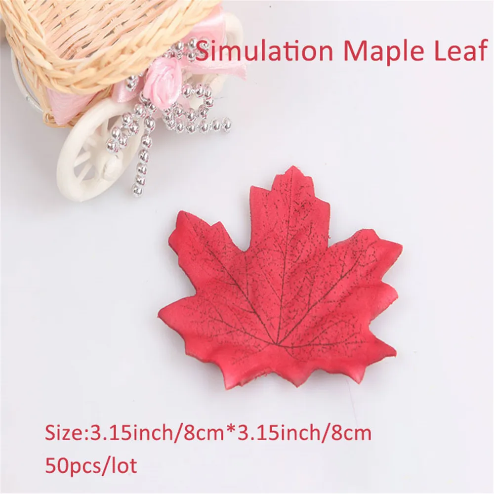 50 шт. искусственные кленовые листья на День Благодарения Декор осенние для