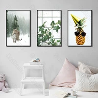waterproof ink painting creative pineapple painting sofa background wall bedroom dining hall corridor porch hanging painting