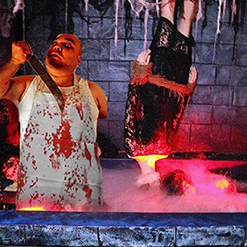 

Cheer Bows 72*52cm Halloween Bloody Apron Printed Scary Blood Splattered Murder Halloween Theme Props Unisex Kitchen Novelty Bib