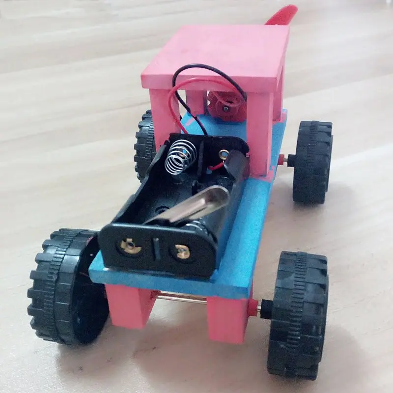 DIY model aircraft car electric glider wood plane car technology invention student experiment manual material model toy
