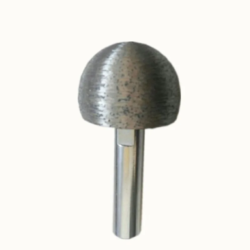 Wear-Resistant Diamond Grinding Head Hemispherical With Extension Rod Small  Wheel For Stone Inscription Engraving Free Shipping