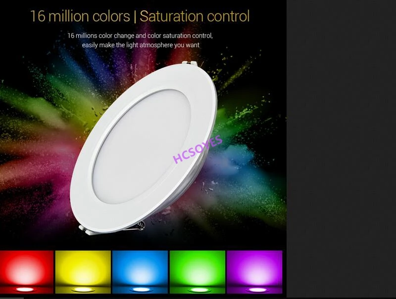 Milight FUT061 9 Вт RGB+ CCT светодиодный светильник водостойкий Потолок Прожектор смартфон приложение управление AC100~ 240 В 2,4 г RF дистанционное управление