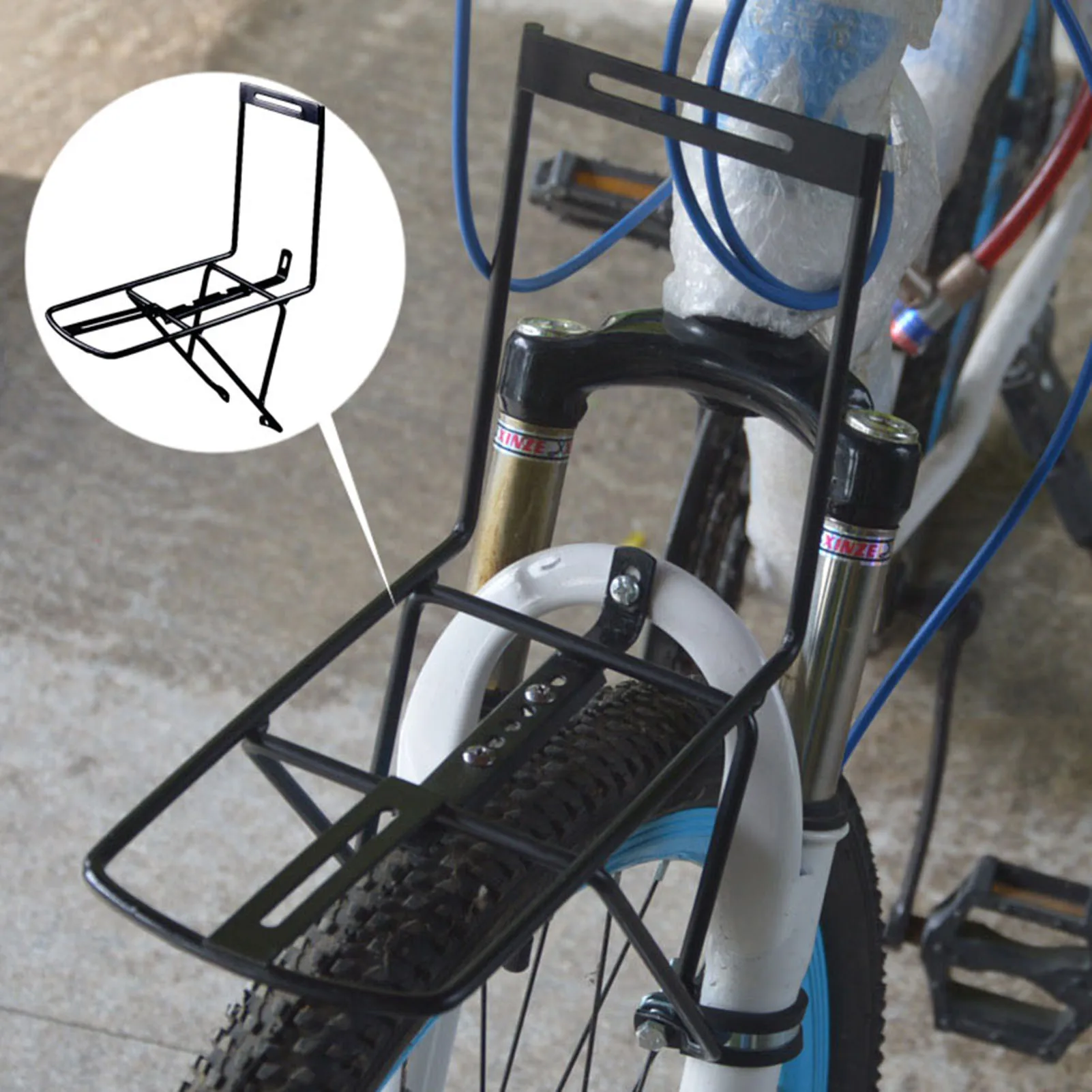 

Bicycle Front Rack Aluminum Alloy Bike Luggage Shelf Carrier Panniers Bracket Cycling Bicycle Racks Outdoor Sport