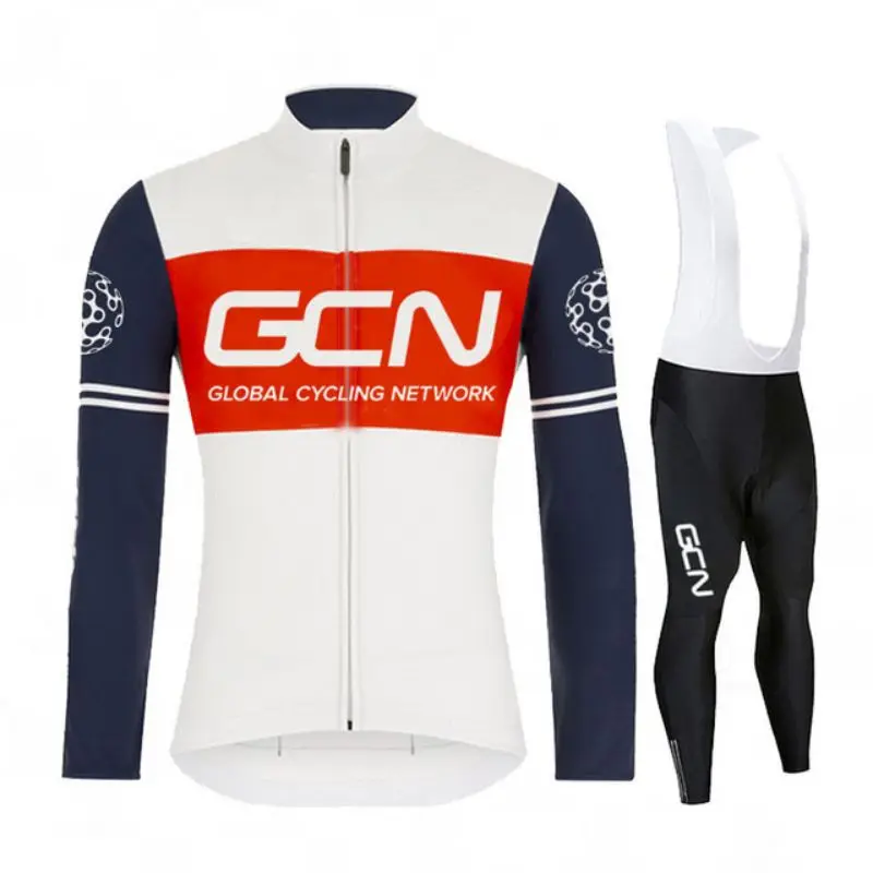 

maillot Ciclismo 2022 Spring Long Sleeve Cycling Jersey Bib Pants Bicycle Clothing Jersey Men GCN Team Triathlon Cycling Set