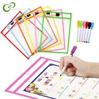 Прозрачный мешок для сухой кисти, можно использовать повторно с ПЭТ из ПВХ, сухие салфетки для письма, игрушка для рисования для детей, взрослых GYH