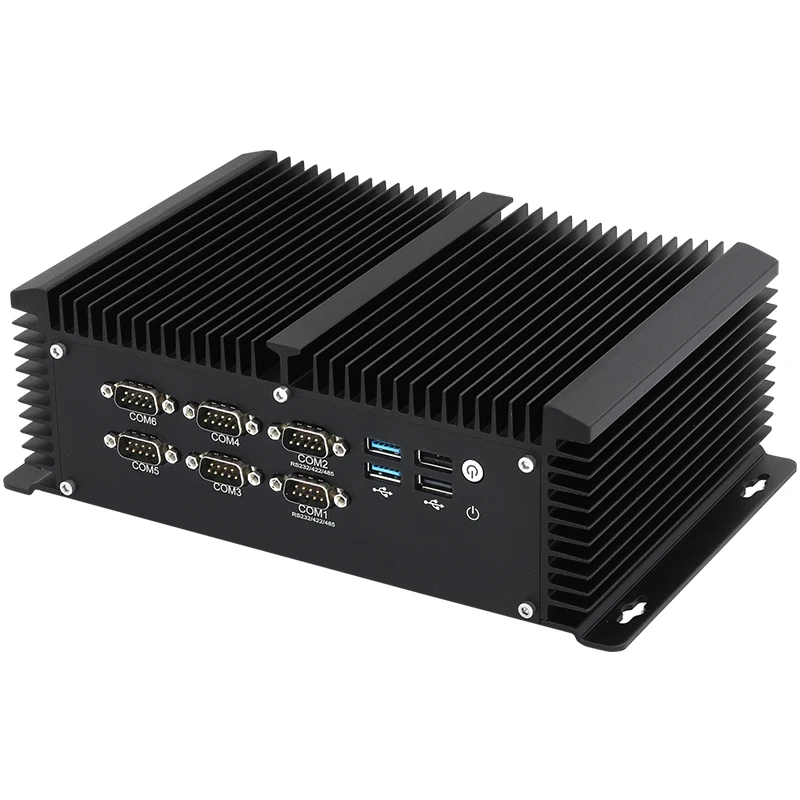 Verkaufen Intel Core I5-4200U I7-4500U Industrielle Mini PC 6 * RS232/422/485 8 * USB 2 * LAN WiFi 4G LTE HDMI VGA Fanless Windows 10 IoT Linux