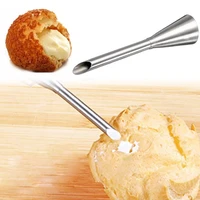 cream nozzle pastry syringe 1 piece stainless steel icing pipe nozzle tip cupcake puff injection puff pastry chef tool