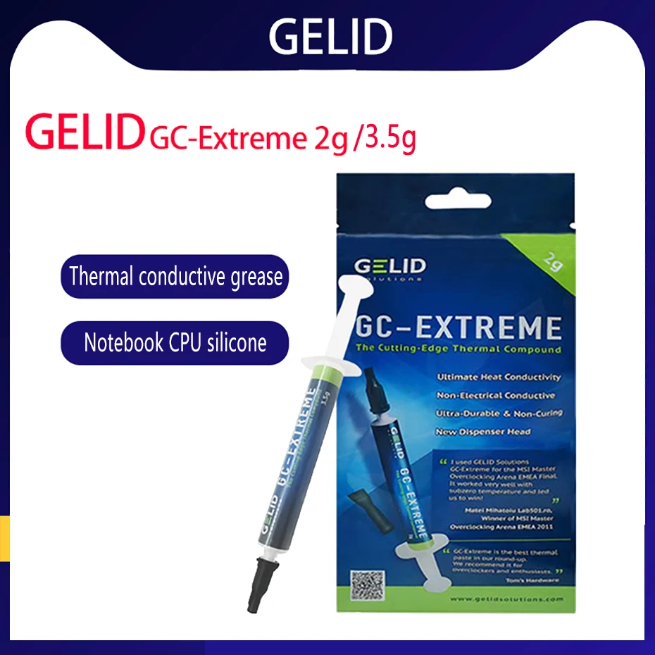Термопаста GELID GC-Extreme 1 г 2 3 5 10 8 Вт/мК для радиатора кулера ЦП процессора ПК