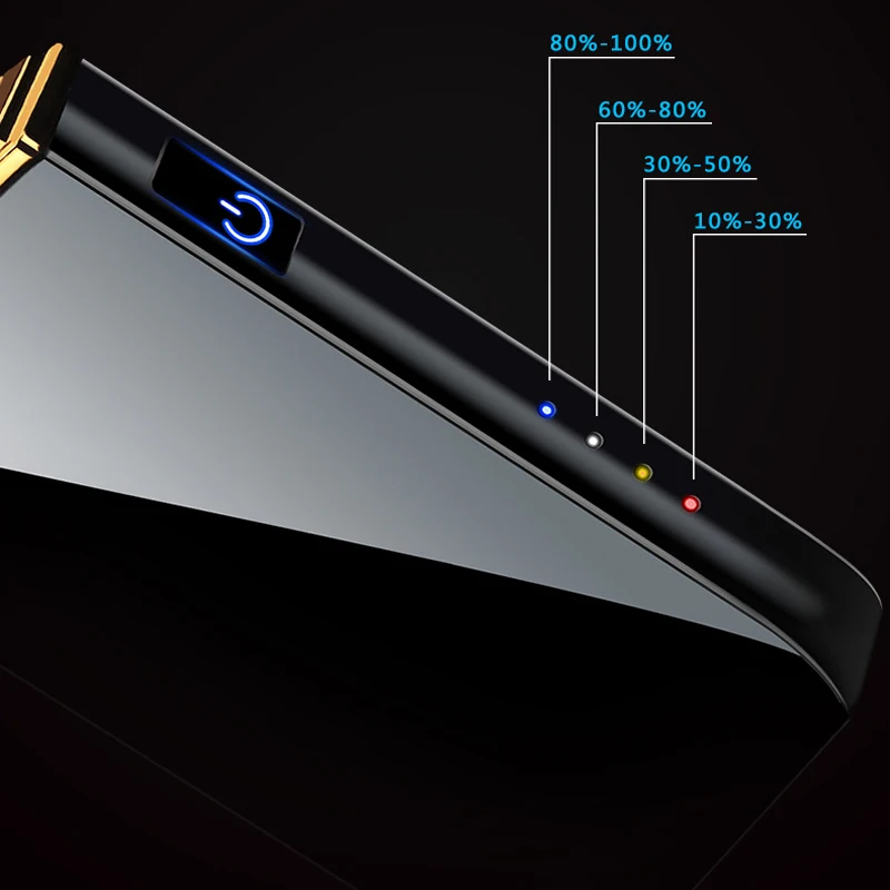 Ветрозащищенная электрическая зажигалка с двойной дугой плазменная USB-зарядкой