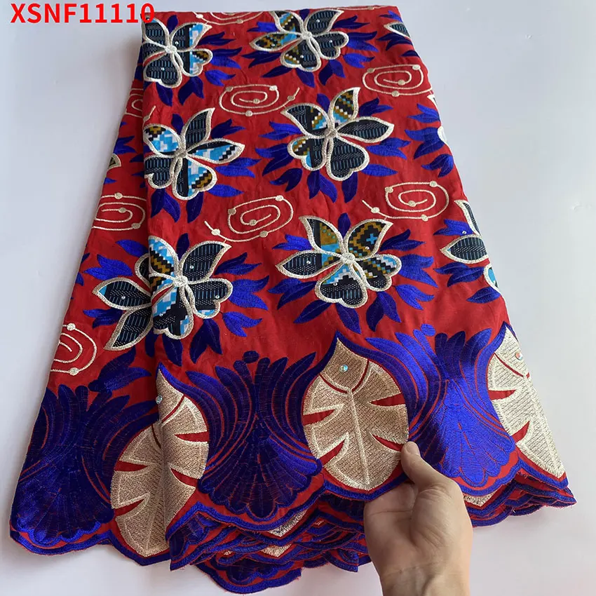

Classic ​​​African Swiss Lace Gorgeous Ankara High Quality Cotton material Cloth + wax Fabric 5 Yards/Lot XSNF11110 B
