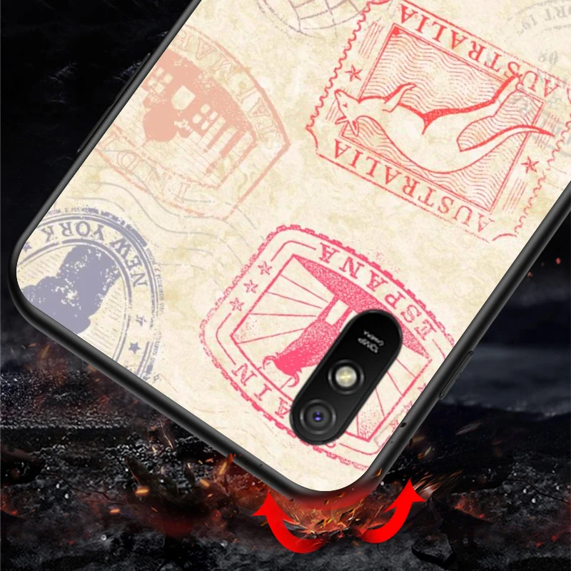 

INS Travel the world For Xiaomi Redmi 10X Pro 5G 9C 9A 9 GO K20 8A 8 7A 7 S2 6A 6 5 5A 4X Pro Bright Black Phone Case