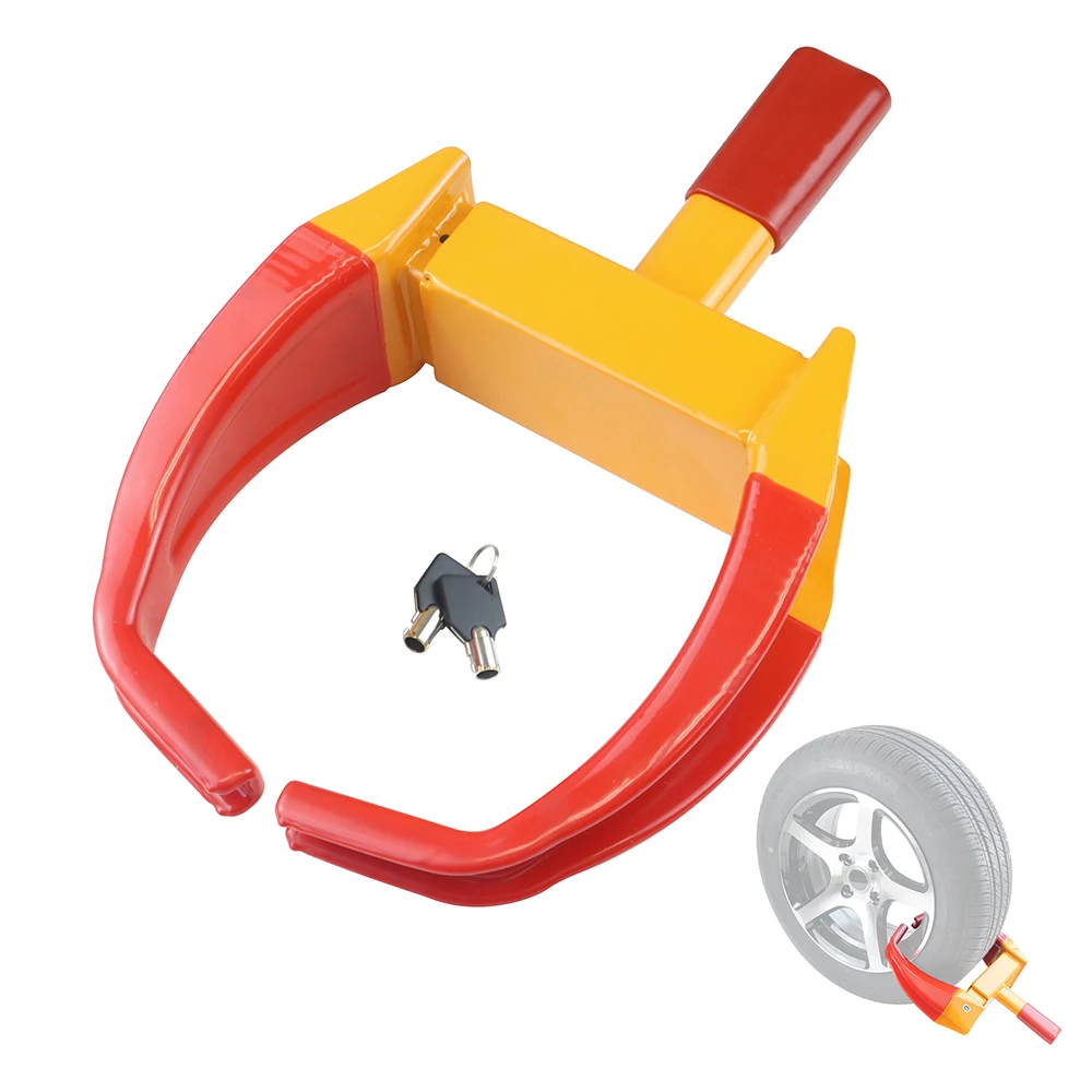 

Замок-зажим для колес, универсальный охранный замок для шин, защита от кражи, подходит для большинства транспортных средств, для прицепов, л...