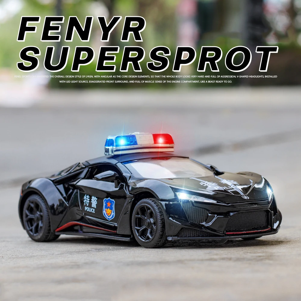 

1:32 Police Metal Toy Alloy Super Car Diecasts Toy Vehicles Car Model Miniature Simulation Cars Toys For Children Gift CT0108