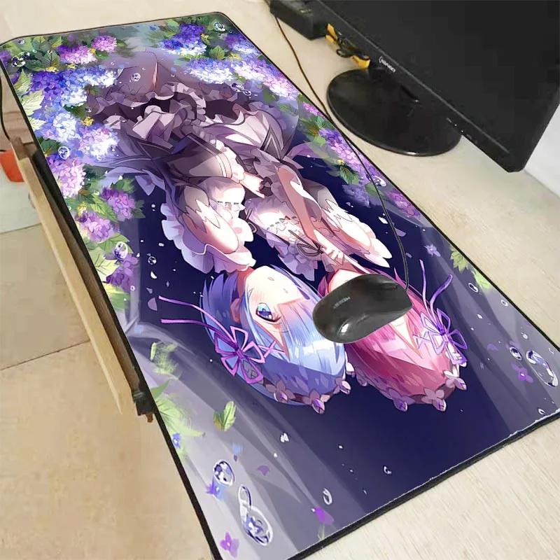 Большой скоростной коврик для мыши Mairuige с аниме девушкой ReZERO игровой