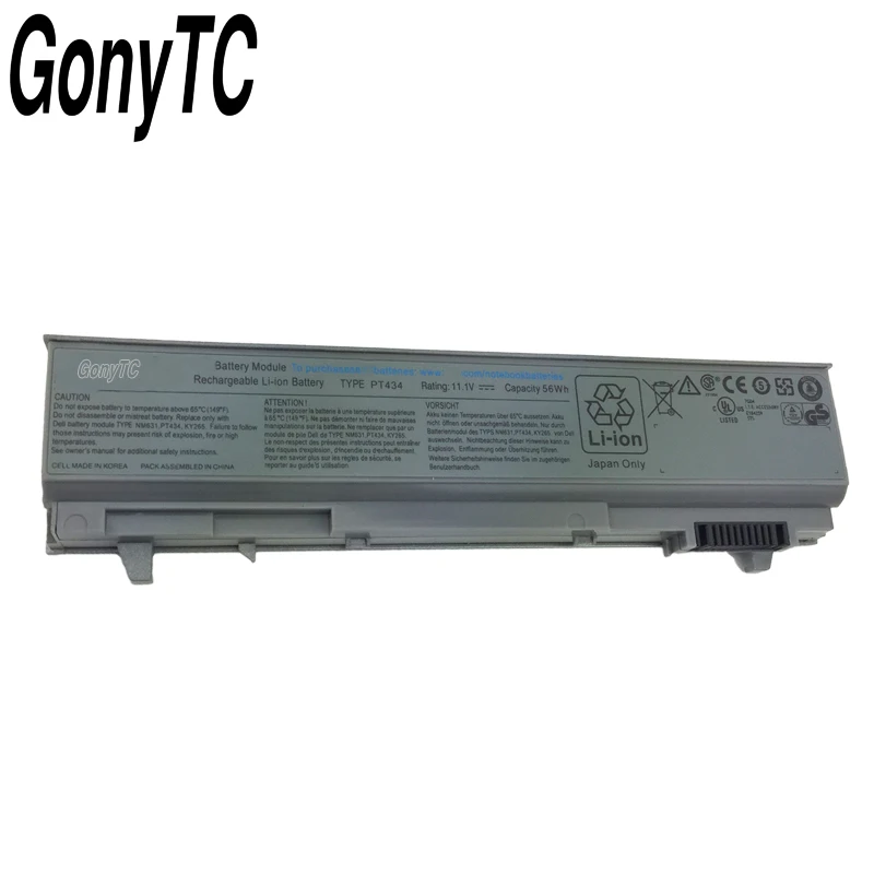 GONYTC PT434 оригинальный ноутбук Батарея для DELL Latitude E6410 E6510 E6400 E6500 M2400 M4400 M6400 W1193 KY477