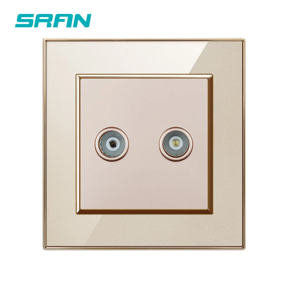 SRAN оптовая продажа настенная розетка с двойным интерфейсом для телевизора