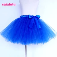sapphire royal blue tulle kids children tutu girl skirt toddler baby costume ball gown party dance wedding short pettiskirt