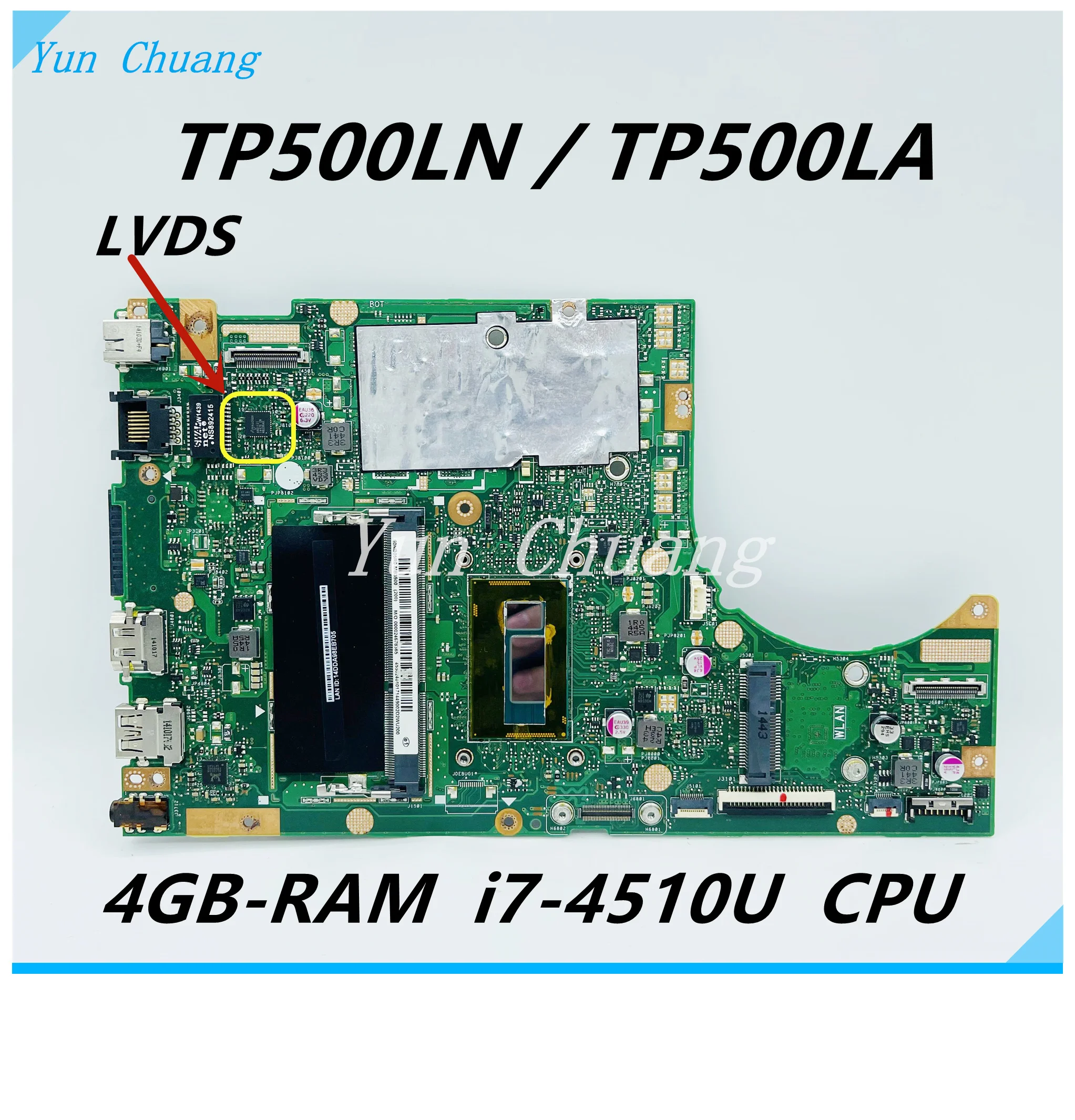 TP500LN TP500LA материнская плата для ноутбука Asus TP500L с i7-4510U/4500U CPU 4GB-RAM GM тест 100% ОК |