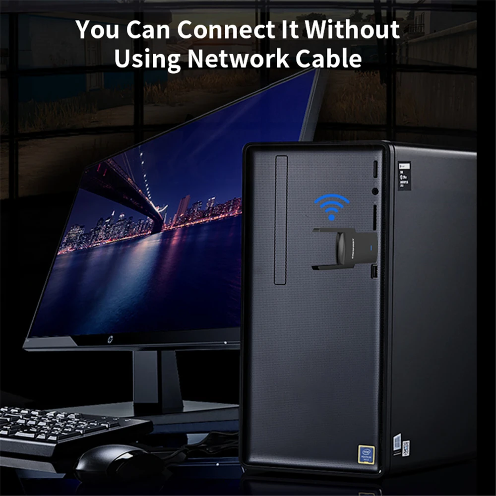 USB Wi-Fi адаптер RTL8812BU 1300 Мбит/с два диапазона | Компьютеры и офис