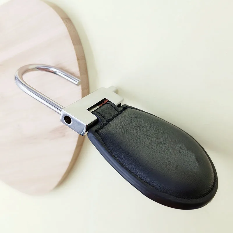 

Leather Key chain Jewelry Stainless Steel Metal Keychain for Men Women