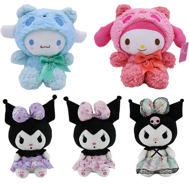 Игрушка с изображением персонажа аниме Sanrio плюшевая набивная кукла Kuromi Mymelody