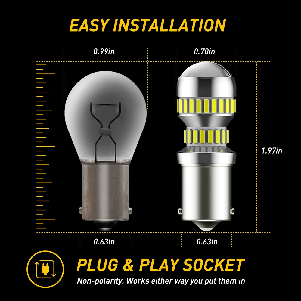 Светодиодный фонарь OXILAM 1156 4014 54SMD P21W BA15S 7506 светодиодный заднего хода ДХО