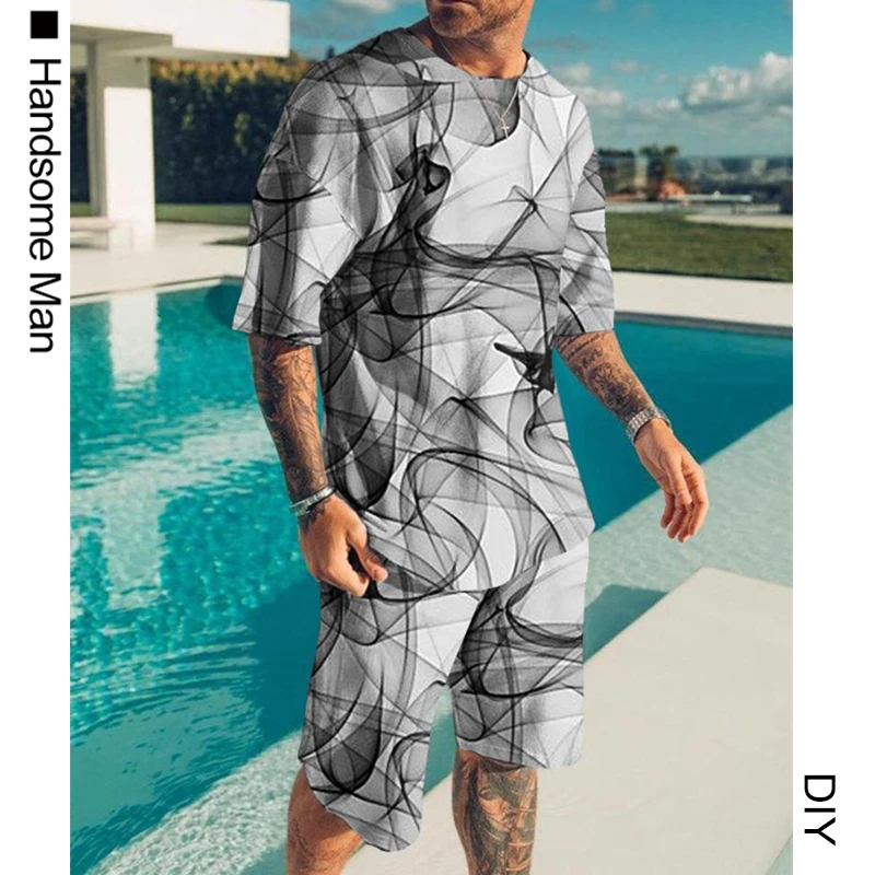 

Ferocious Wolf Summer 3D Printed Men's T-shirt Shorts Set Men's Sportswear Tracksuit O Neck Short Sleeve Men's Clothing Suit