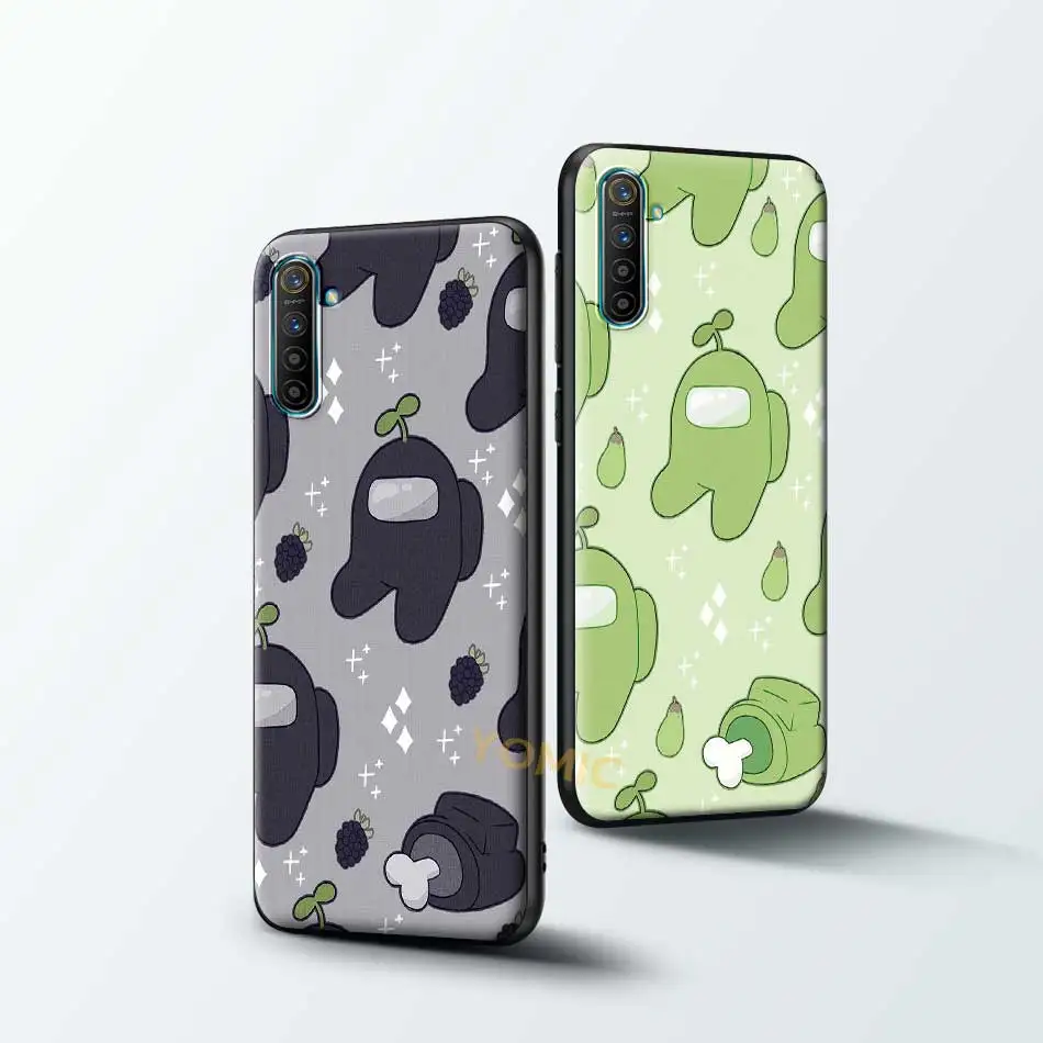 

Among Us Game Cases for Realme C3 6 XT 5 7 X50 5 C11 C15 7i Q2 C3i X7 Pro C12 Silicone Black Soft Phone Cover Coque