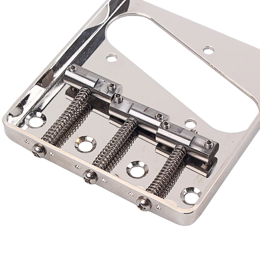 

Vintage Style Fixed Electric Guitar Bridge With Brass Saddles Set