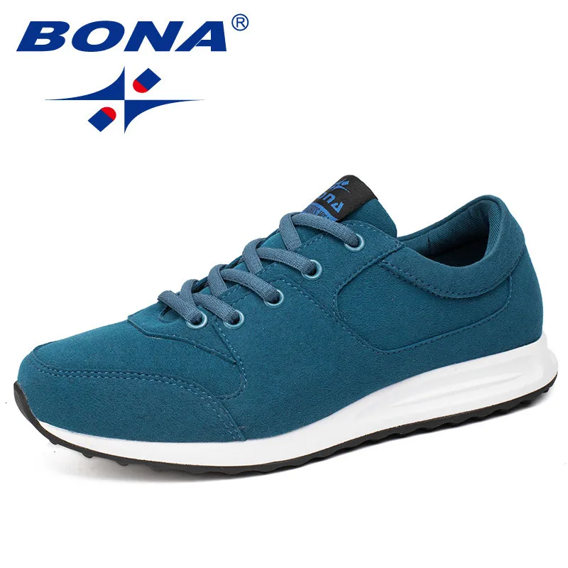BLACKISH GREEN BONA/ стиль; трендовая женская обувь для бега в стиле ретро; прогулочная обувь для бега; кроссовки; удобная спортивная обувь; - Цвет: BLACKISH GREEN