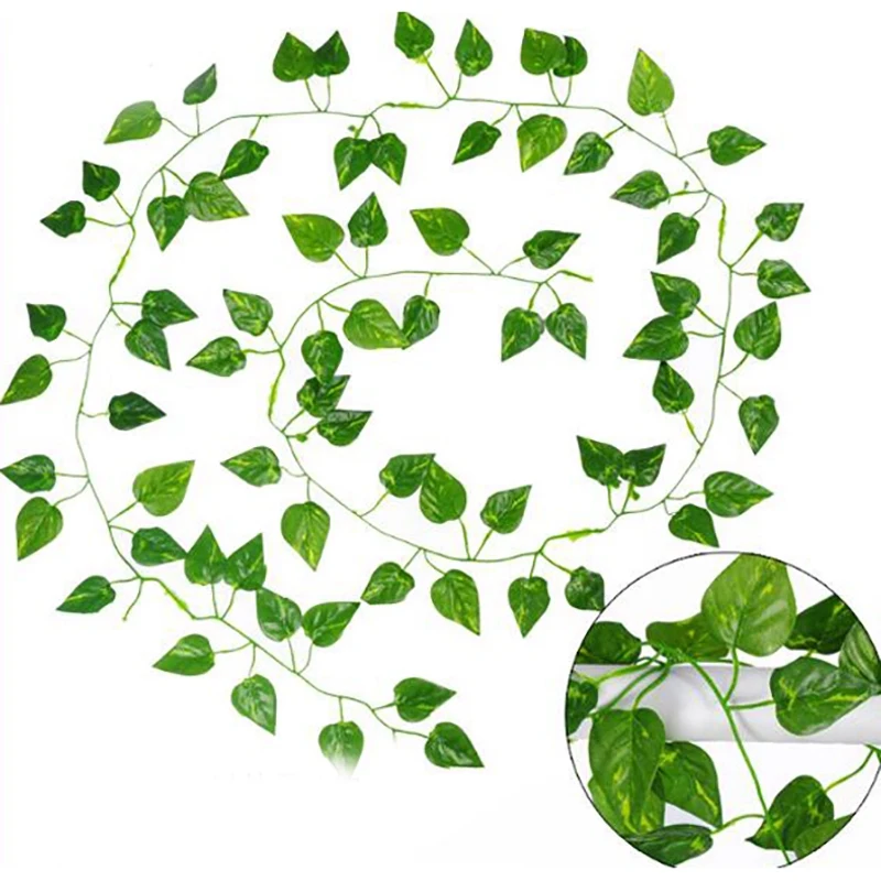 Искусственные гирлянда из листьев плюща растения лоза висячая Свадебная Плющ