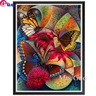 Алмазная мозаика стразы, картина с полными квадратнымикруглыми стразами, вышивка крестиком, бабочки, цветы, домашний декор, рождественский подарок