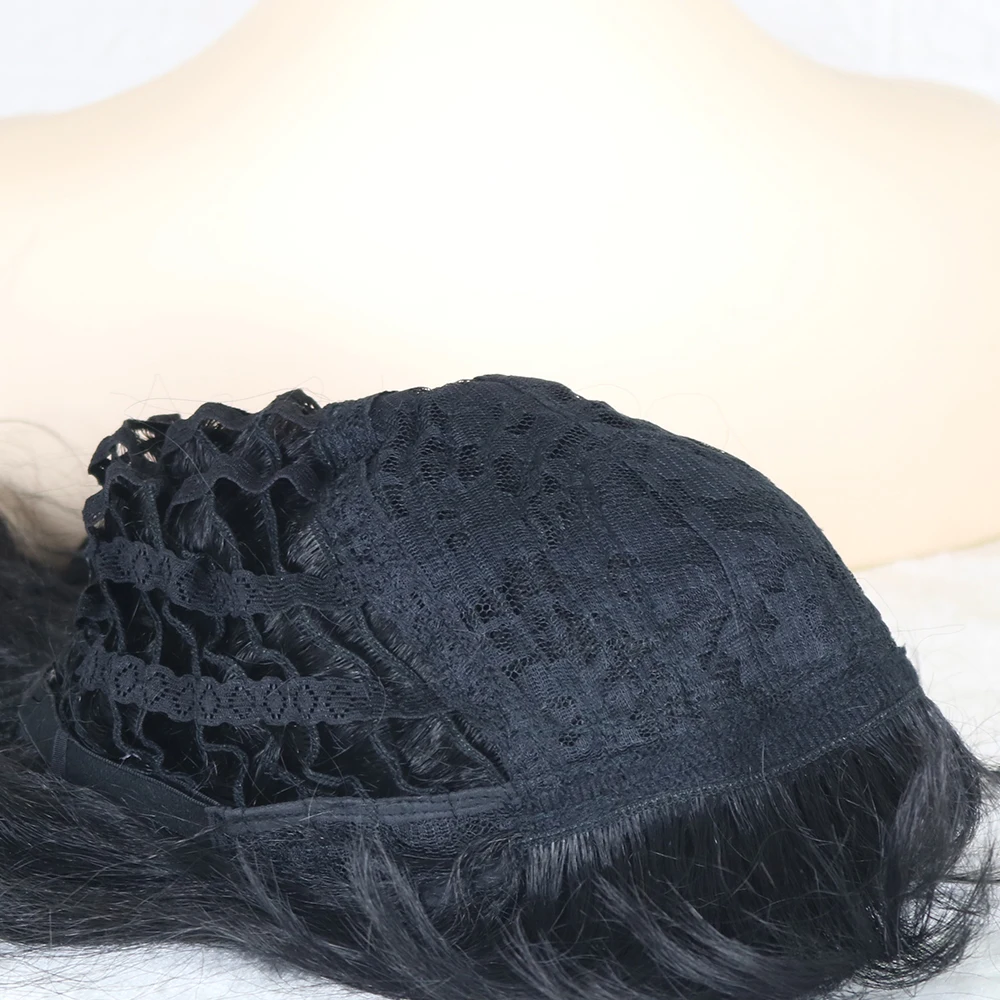 

UFANCA Long Ombre Golden Wigs Natural Synthetic Cosplay Wavy Wigs For Black Women Middle Part High Temperature Fiber