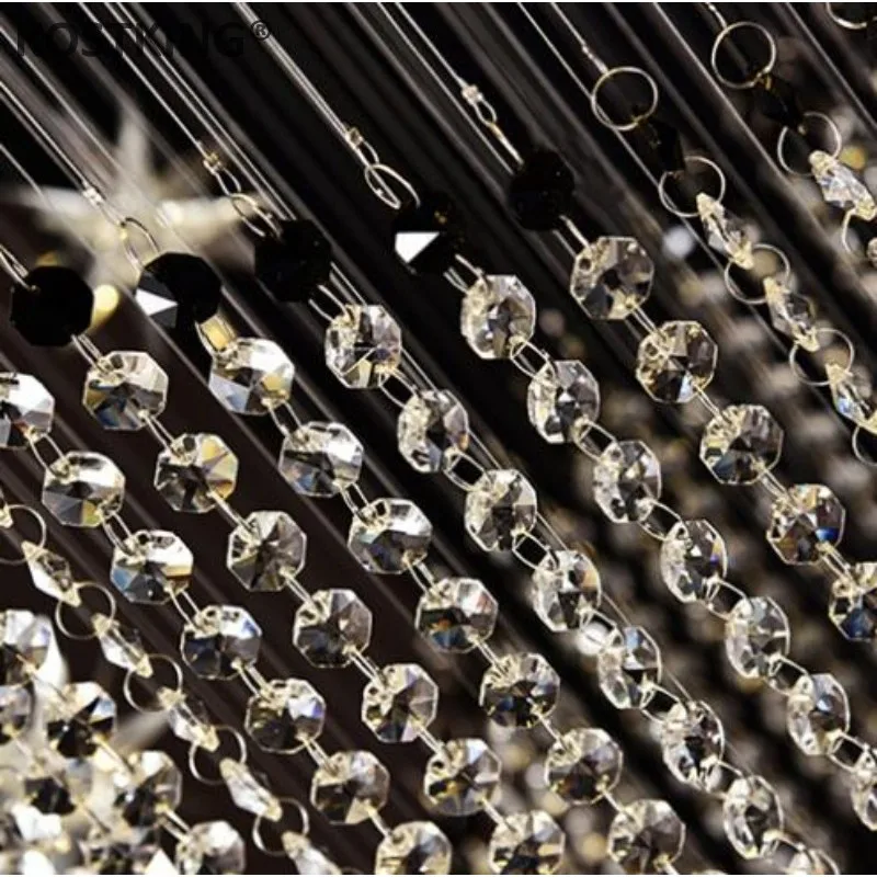 Хрустальная Светодиодная потолочная люстра Длинная спиральная лестница коридор