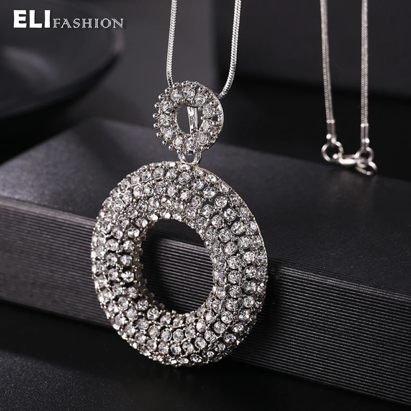 Роскошные ожерелья и подвески Elifashion из нержавеющей стали с двойными кругами