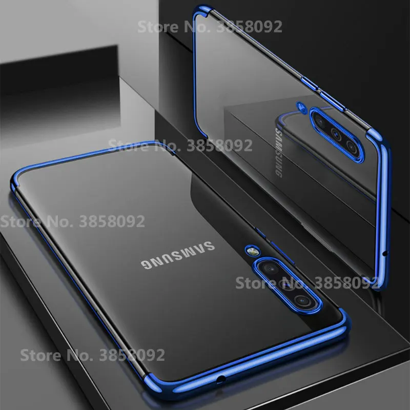 Мягкий ТПУ чехол для Samsung Galaxy A50 A30 A10 A20 A40 A70 роскошный силиконовый с покрытием A7 2018
