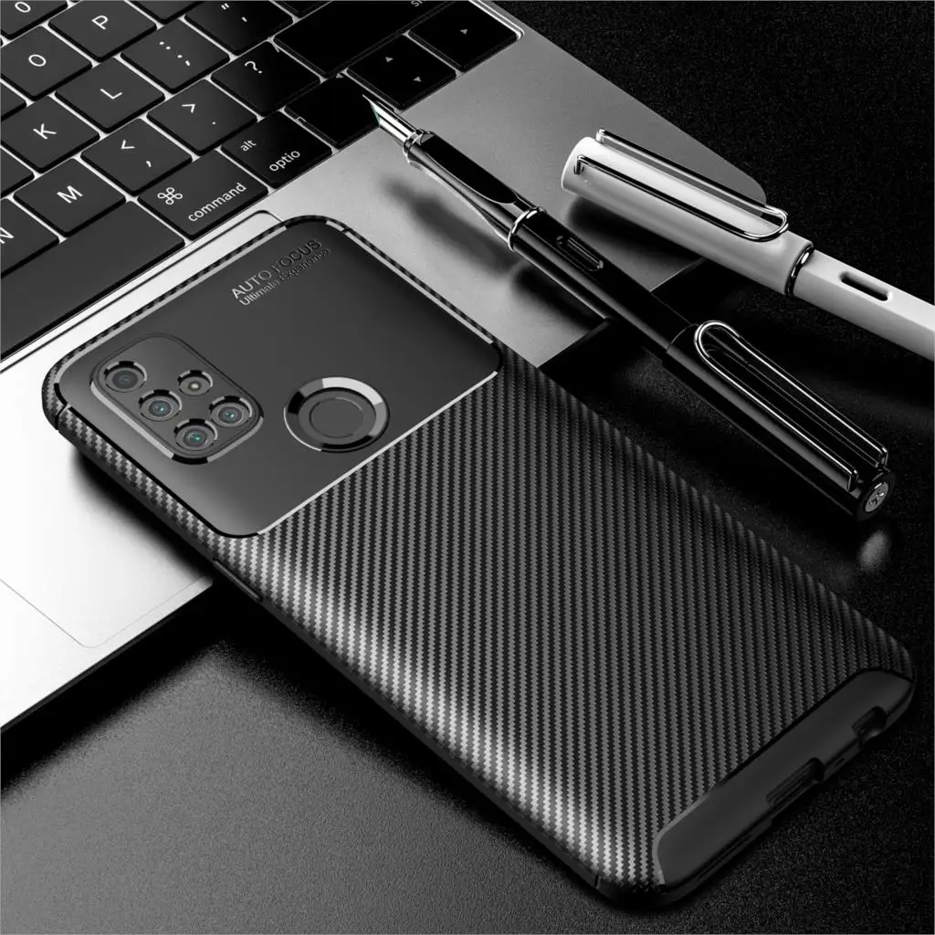 For Cover Oneplus Nord N10 5G Case For Oneplus Nord N10 Capas Bumper Silicone Carbon Fiber Cover For Oneplus Nord N10 5G Fundas