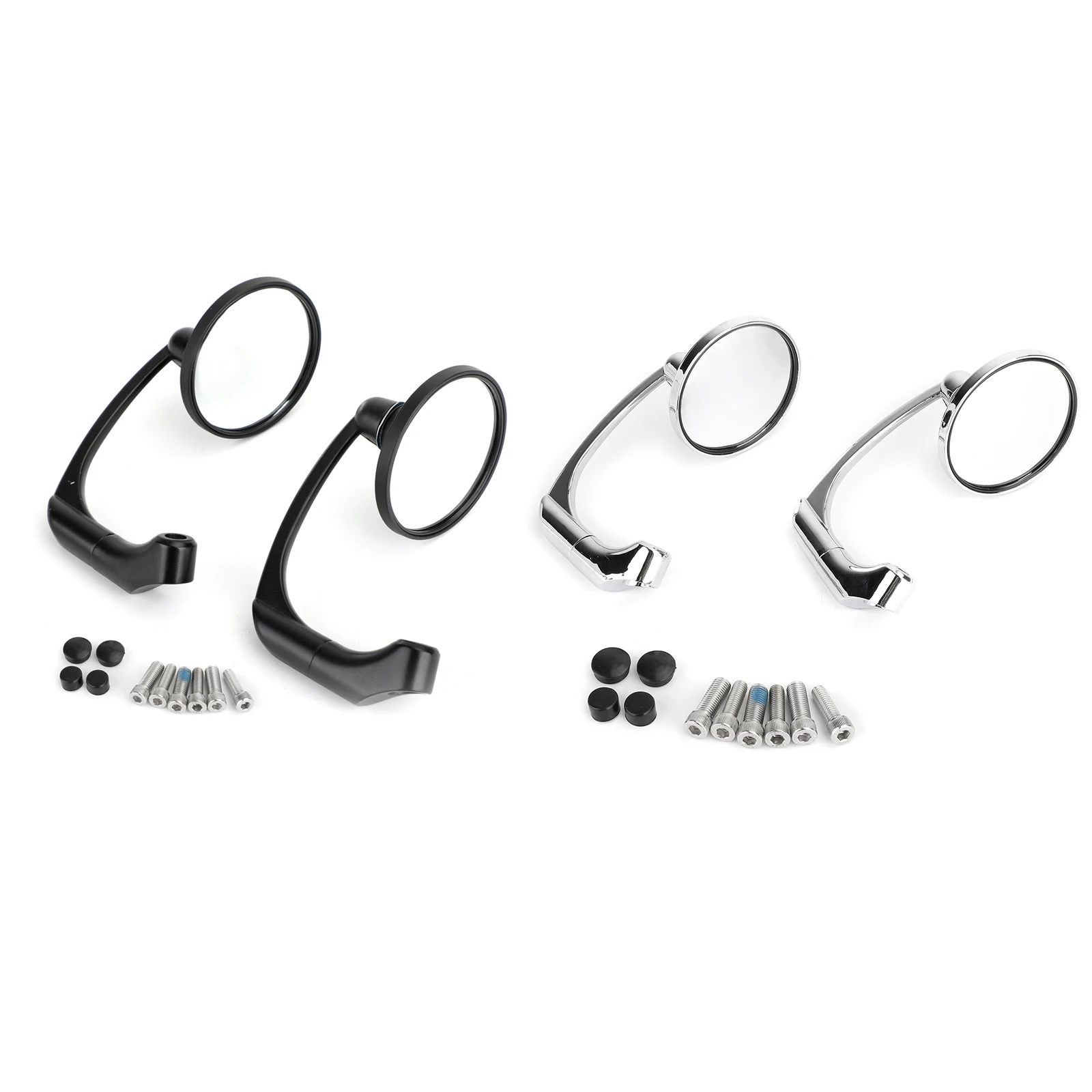 Areyourshop Мотоцикл L-Bar Круглые Задние Зеркала заднего обзора для кафе-рейсеров пара 8 мм 10 мм Универсальные аксессуары для мотора Kawasaki Yamaha.