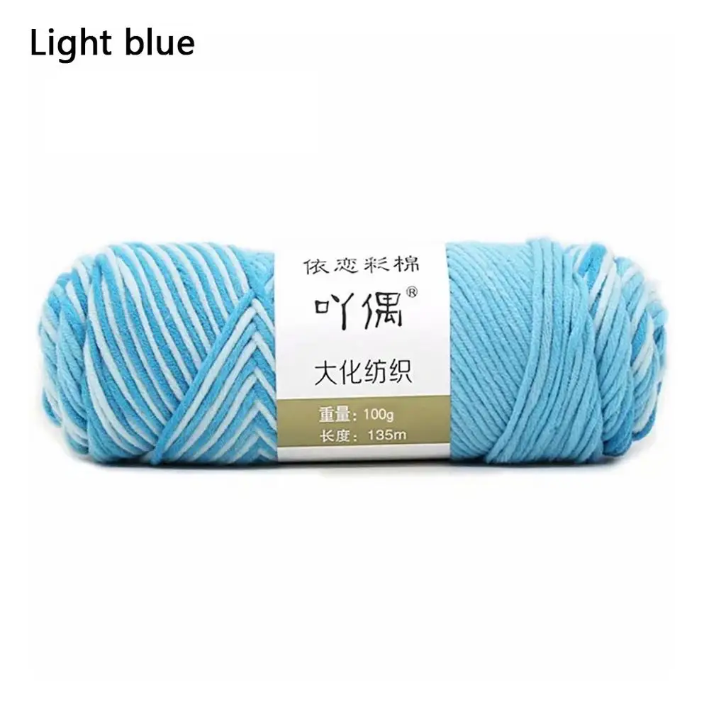 Wool Yarn 100 г красочные мягкие детские хлопчатобумажная пряжа молочного цвета волокна бархат вязальная пряжа для ручного вязания DIY свитер Одеяло шарф шерсть@ 5 - Цвет: Wool Yarn
