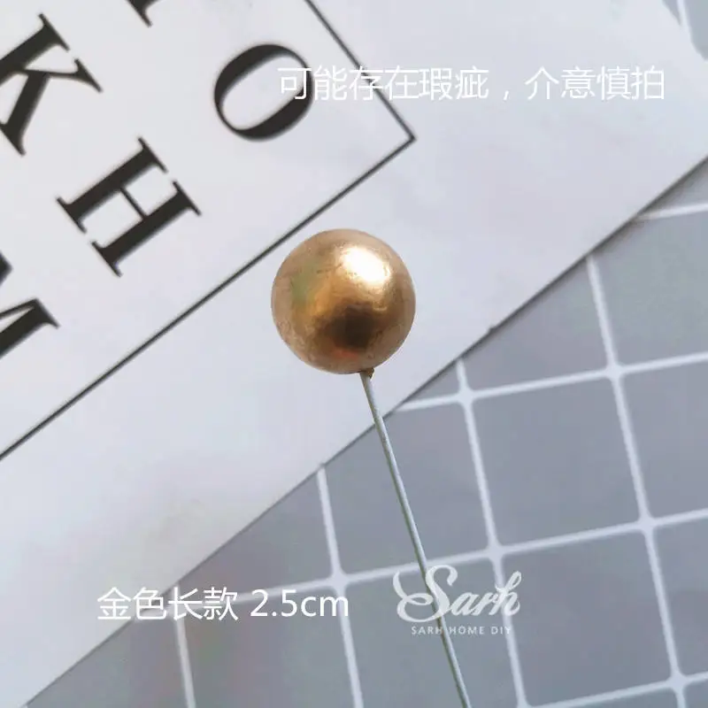 5pc 2.5cm gold ball Глиняная обезьяна клоун слон с днем рождения украшения полый звезда цирк торт Топпер для ребенка душ принадлежности для выпечки сладкие подарки - Цвет: 5pc 2.5cm gold ball
