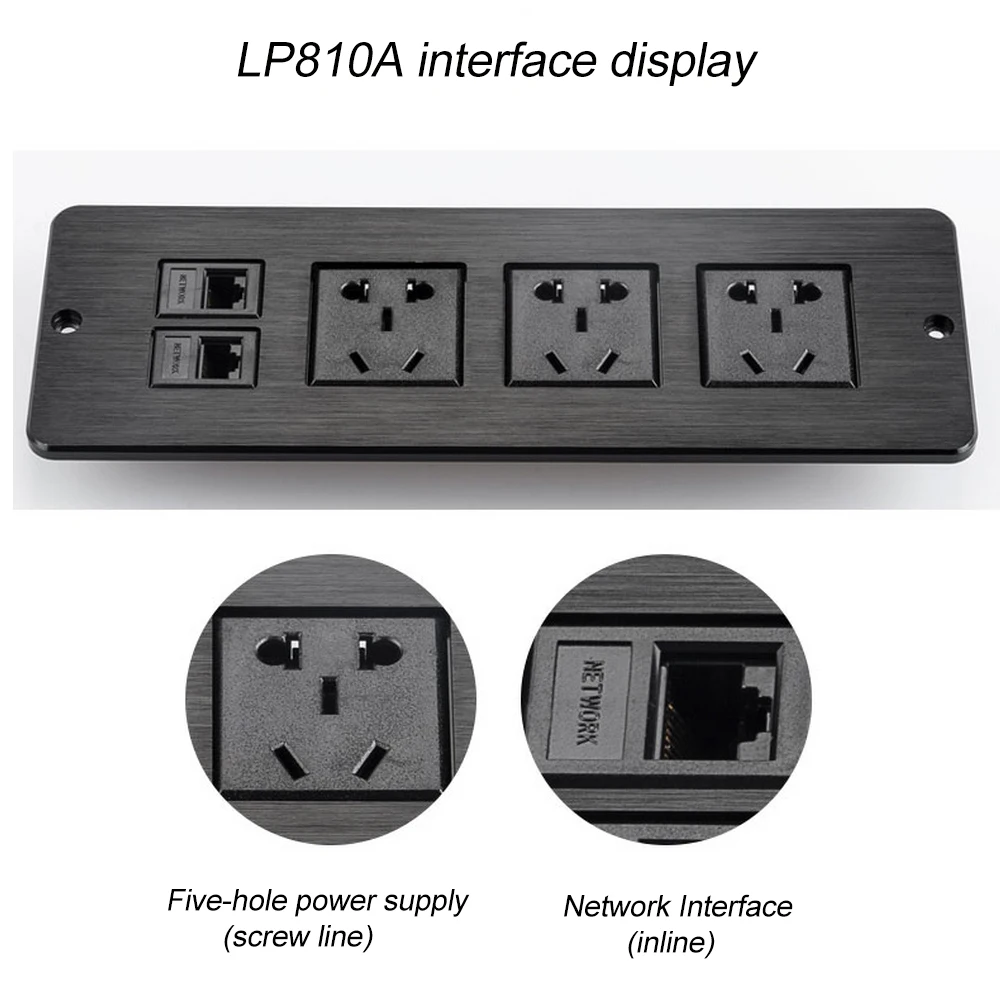 Настольная Встраиваемая розетка 2 сетевой интерфейс источник питания с пятью