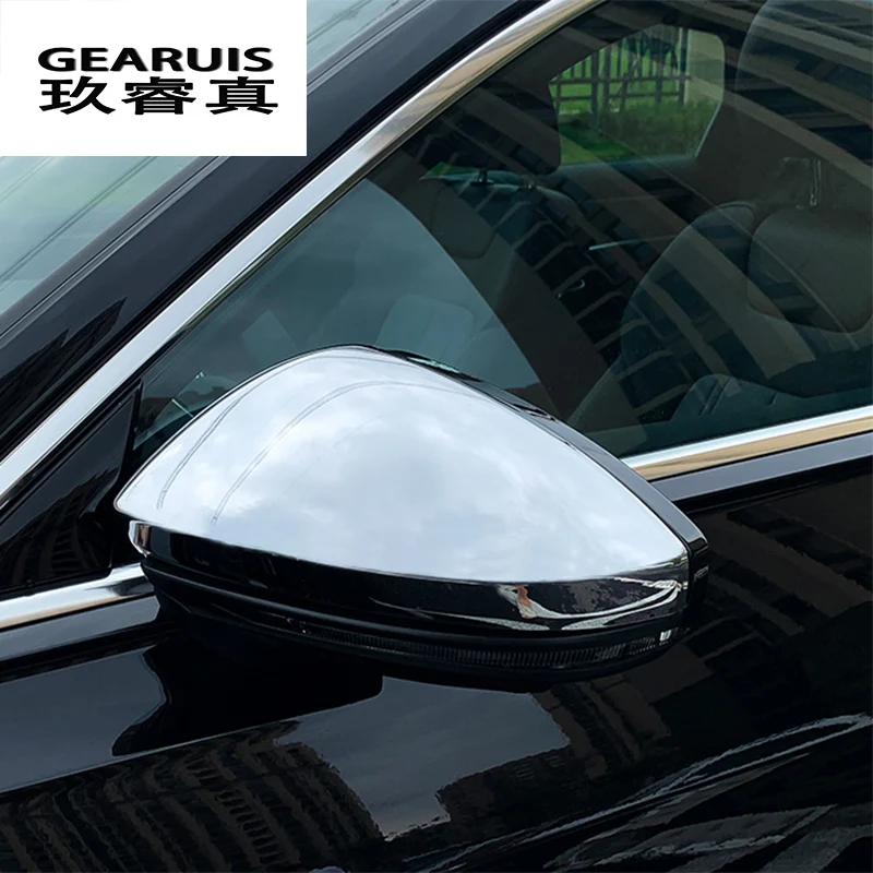 Car styling Carbon fiber for Audi A6 C8 2019 rearview mirror frame door mirror decoration covers Stickers Trim Auto accessories
