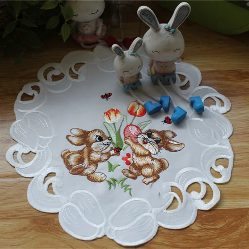 2021 Лидер продаж Кружевная салфетка кофе вышивка стол место коврик ткань чашка