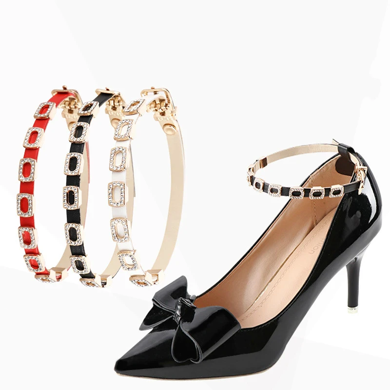 

1 Pair Cheap Wholsale Fashion Diamond Crystal Decoration Shoelace for Women High Heels Shoelace Buckles Shoes Accessories