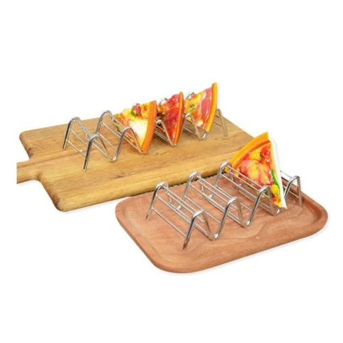 

Doatry Taco Holder Stand Rack Stainless Steel Taco Holder Display Holders Kitchen Food Rack Shells Wave Mexican Food Tool