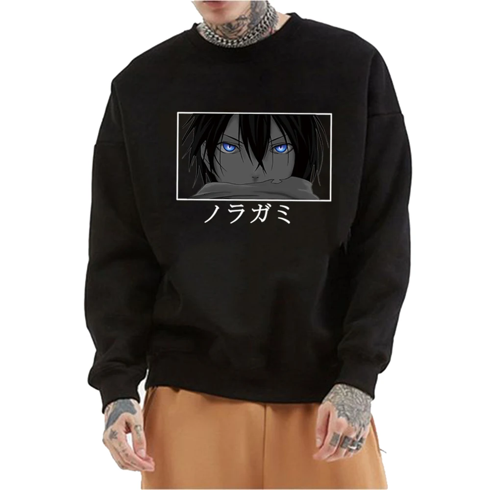 

Anime Noragami Yato Eyes Hoodies Sweatshirt Men Fashion Loose Pullovers Casaul Tops