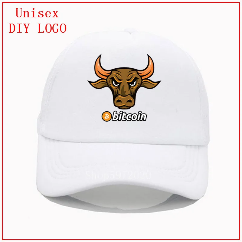 Биткоин Голден Булл белая бейсболка на заказ шляпа высокого качества для детей и