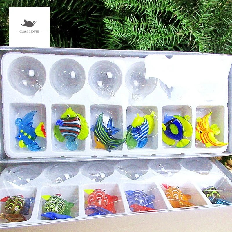 Декор для аквариума статуэтки миниатюрные стеклянные морские статуи животных