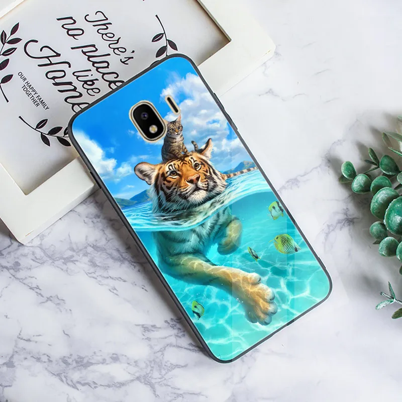 N2G12 Для samsung J6 чехол для бампер samsung Galaxy J4 Plus задняя крышка J3 J5 J7 ЕС чехол черного цвета из ТПУ и твердого пластика J1 чехол для телефона - Цвет: N2G12