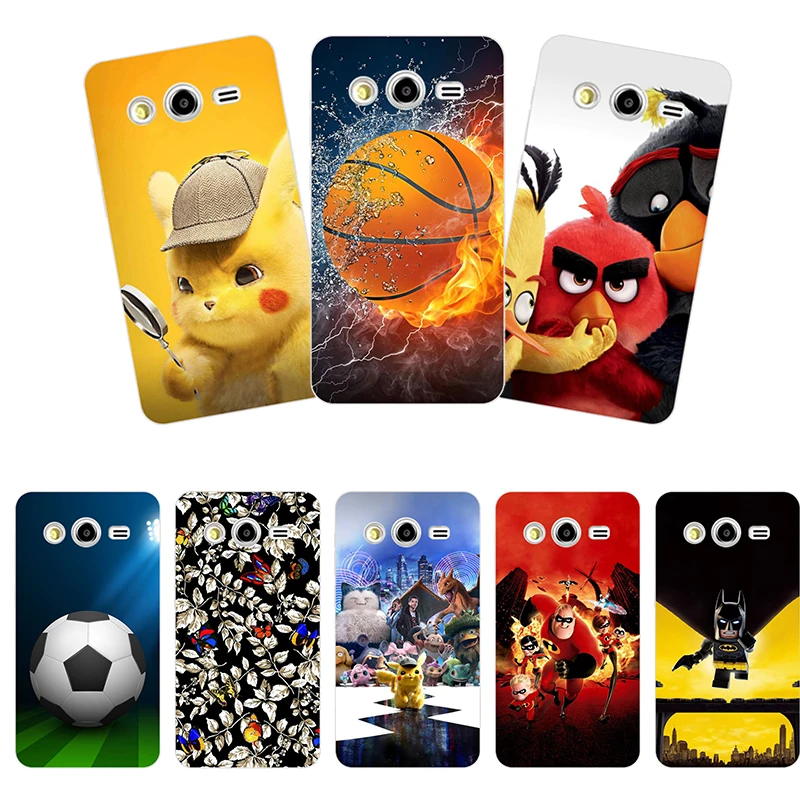 Силиконовый чехол с рисунком для Samsung Galaxy Core 2 две SIM карты G355H накладка телефона